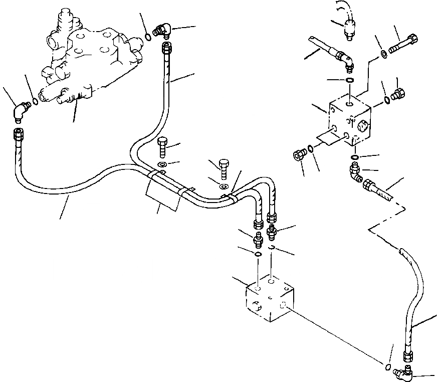 Схема запчастей Komatsu PC650-3 & PC650LC-3 - ПОВОРОТН. КОНТРОЛЬНЫЙ КЛАПАНTO УПРАВЛЯЮЩ. КЛАПАН ТРУБЫ УПРАВЛ-Е РАБОЧИМ ОБОРУДОВАНИЕМ