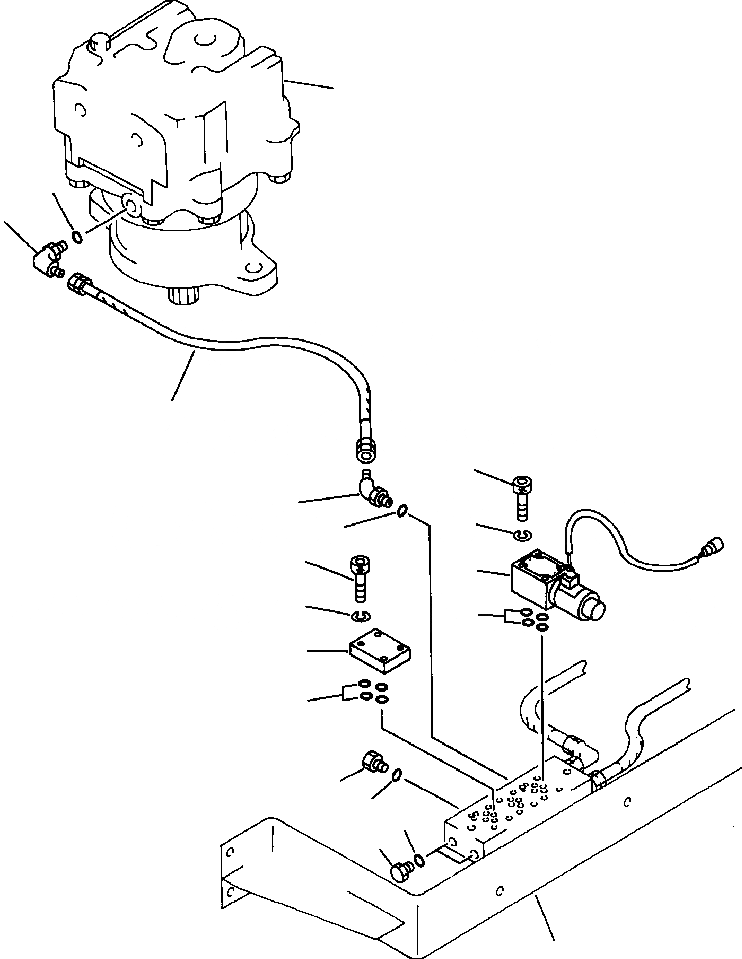 Схема запчастей Komatsu PC650-3 & PC650LC-3 - ПОВОРОТН. МЕХАНИЧ. ТОРМОЗНАЯ ГИДРОЛИНИЯ УПРАВЛ-Е РАБОЧИМ ОБОРУДОВАНИЕМ