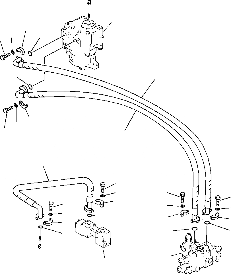 Схема запчастей Komatsu PC650-3 & PC650LC-3 - МОТОР ПОВОРОТА ТРУБЫ УПРАВЛ-Е РАБОЧИМ ОБОРУДОВАНИЕМ