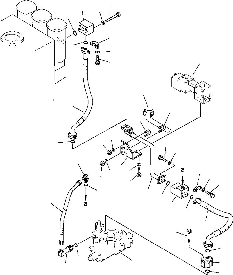 Схема запчастей Komatsu PC650-3 & PC650LC-3 - КЛАПАН - ФИЛЬТР. ТРУБЫ УПРАВЛ-Е РАБОЧИМ ОБОРУДОВАНИЕМ