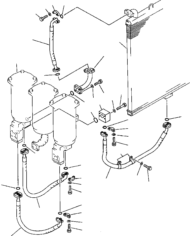 Схема запчастей Komatsu PC650-3 & PC650LC-3 - ФИЛЬТР. - МАСЛООХЛАДИТЕЛЬ & БАК ТРУБЫ УПРАВЛ-Е РАБОЧИМ ОБОРУДОВАНИЕМ