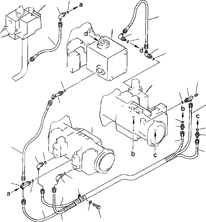 Схема запчастей Komatsu PC650-3 & PC650LC-3 - НАСОС - БЕЗОПАСН. ЛИНИЯ ЗАКРЫВАЮЩЕГО КЛАПАНА УПРАВЛ-Е РАБОЧИМ ОБОРУДОВАНИЕМ