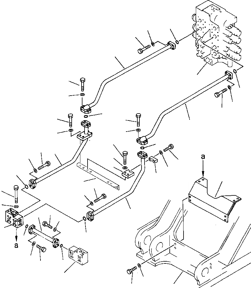 Схема запчастей Komatsu PC650-3 & PC650LC-3 - ЦИЛИНДР СТРЕЛЫТРУБЫ ШАССИ УПРАВЛ-Е РАБОЧИМ ОБОРУДОВАНИЕМ