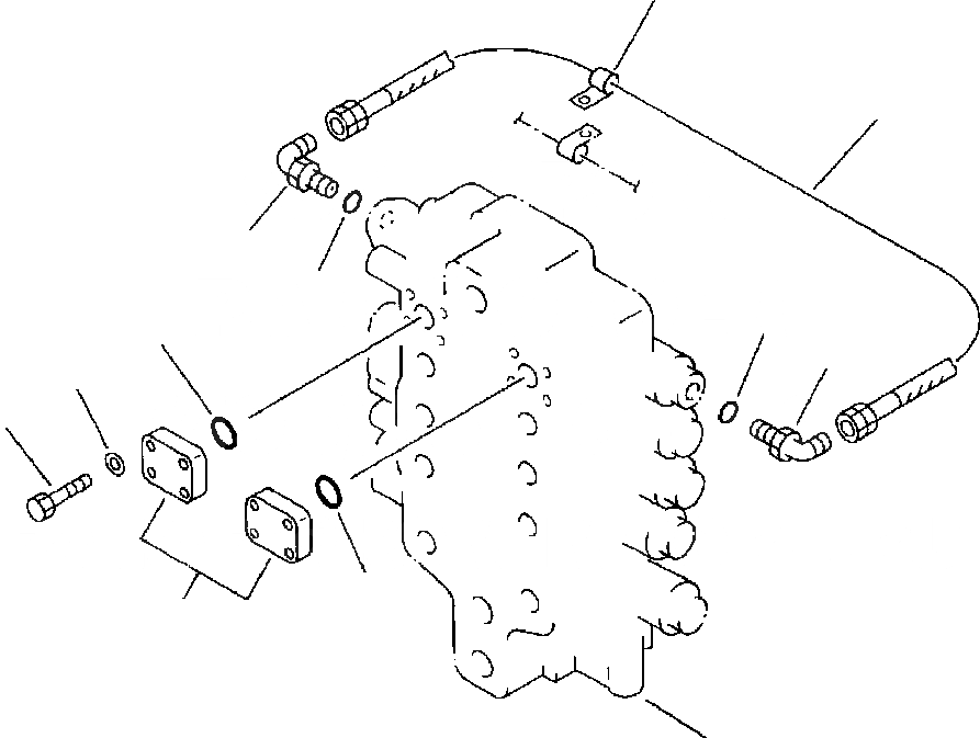 Схема запчастей Komatsu PC650-3 & PC650LC-3 - ЭКСКАВАТ. SERVICE PORT УПРАВЛ-Е РАБОЧИМ ОБОРУДОВАНИЕМ