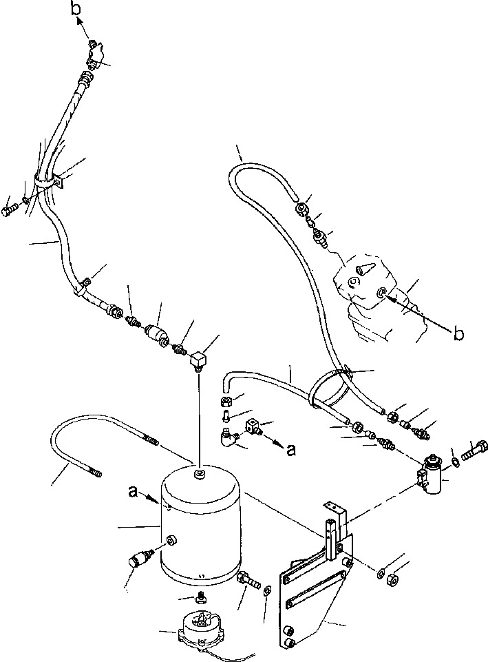 Схема запчастей Komatsu PC650-3 & PC650LC-3 - ВОЗДУХОВОД УПРАВЛ-Е РАБОЧИМ ОБОРУДОВАНИЕМ