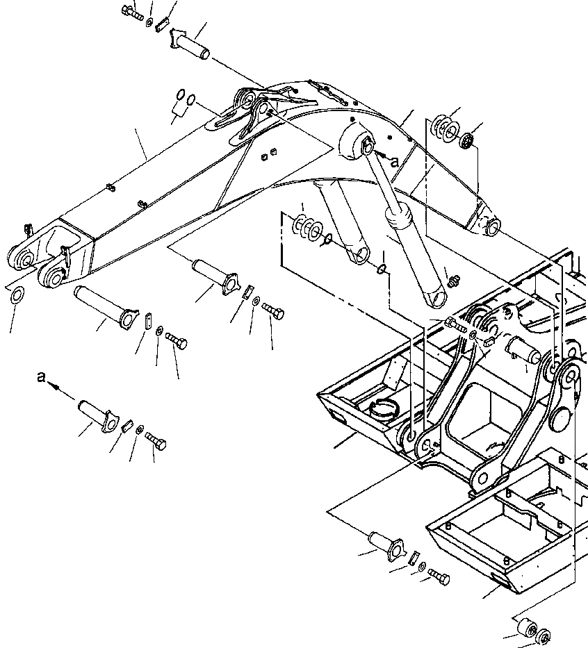 Схема запчастей Komatsu PC650-3 & PC650LC-3 - СТРЕЛА РАБОЧЕЕ ОБОРУДОВАНИЕ (ЭКСКАВАТ.)