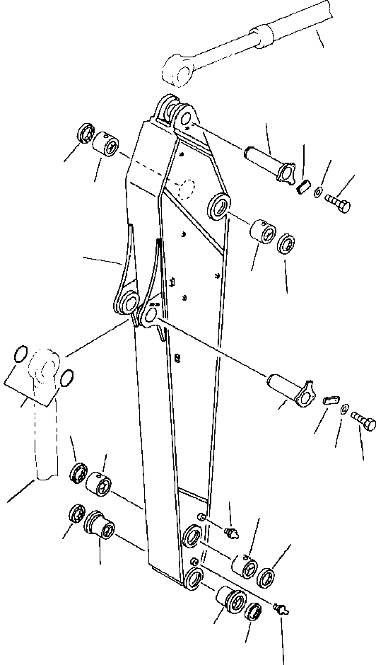 Схема запчастей Komatsu PC650-3 & PC650LC-3 - УДЛИНН. РУКОЯТЬ .8M РАБОЧЕЕ ОБОРУДОВАНИЕ (ЭКСКАВАТ.)