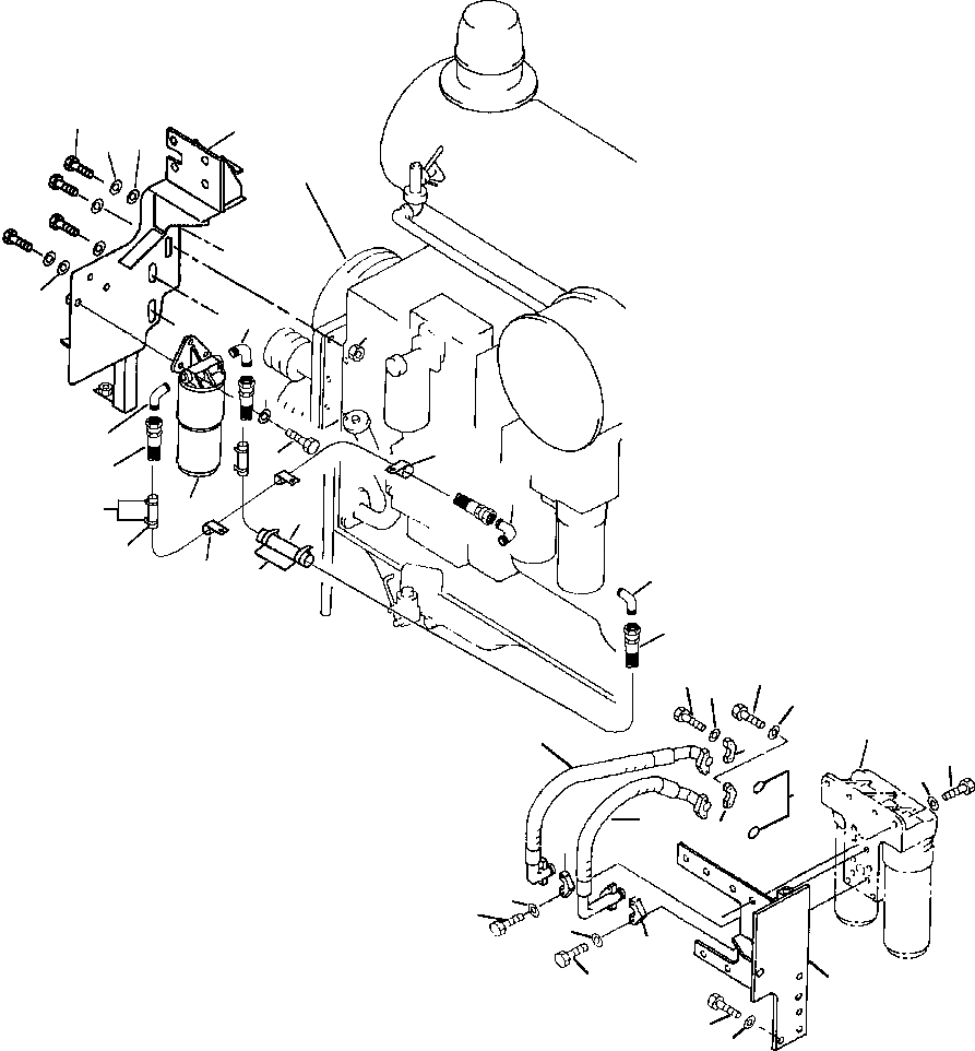 Схема запчастей Komatsu PC650-5 & PC650LC-5 - LUBE МАСЛ. ФИЛЬТР ТРУБЫ КОМПОНЕНТЫ ДВИГАТЕЛЯ