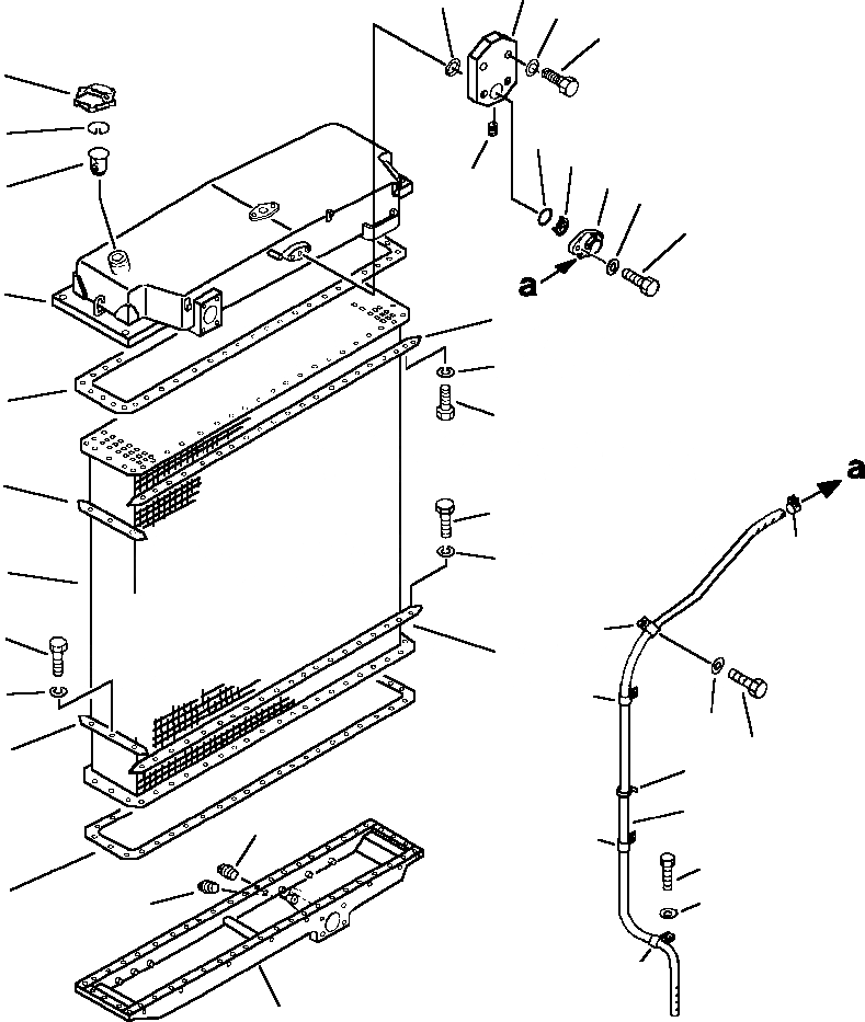 Схема запчастей Komatsu PC650-5 & PC650LC-5 - РАДИАТОР И БЛОКИР.ING КРЫШКА СИСТЕМА ОХЛАЖДЕНИЯ