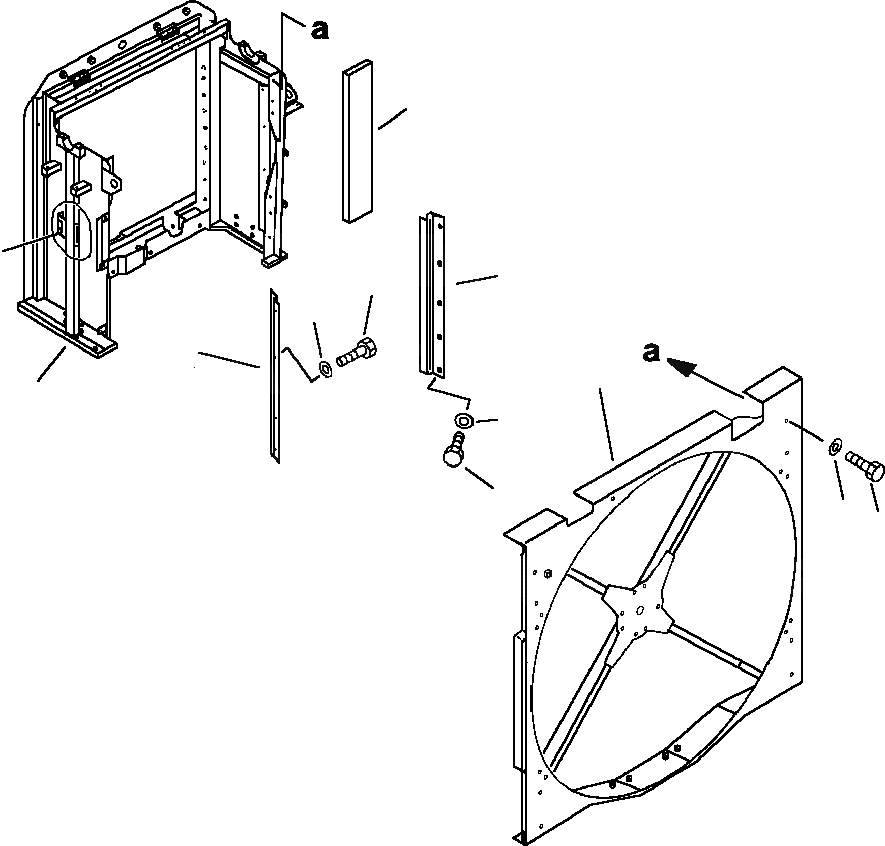 Схема запчастей Komatsu PC650-5 & PC650LC-5 - ОХЛАЖД-Е ЗАЩИТА РАДИАТОРА СИСТЕМА ОХЛАЖДЕНИЯ