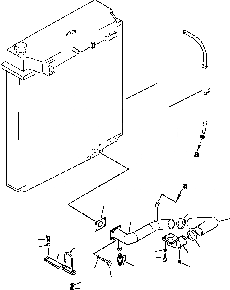 Схема запчастей Komatsu PC650-5 & PC650LC-5 - НИЖН. СИСТЕМА ТРУБ РАДИАТОРА СИСТЕМА ОХЛАЖДЕНИЯ