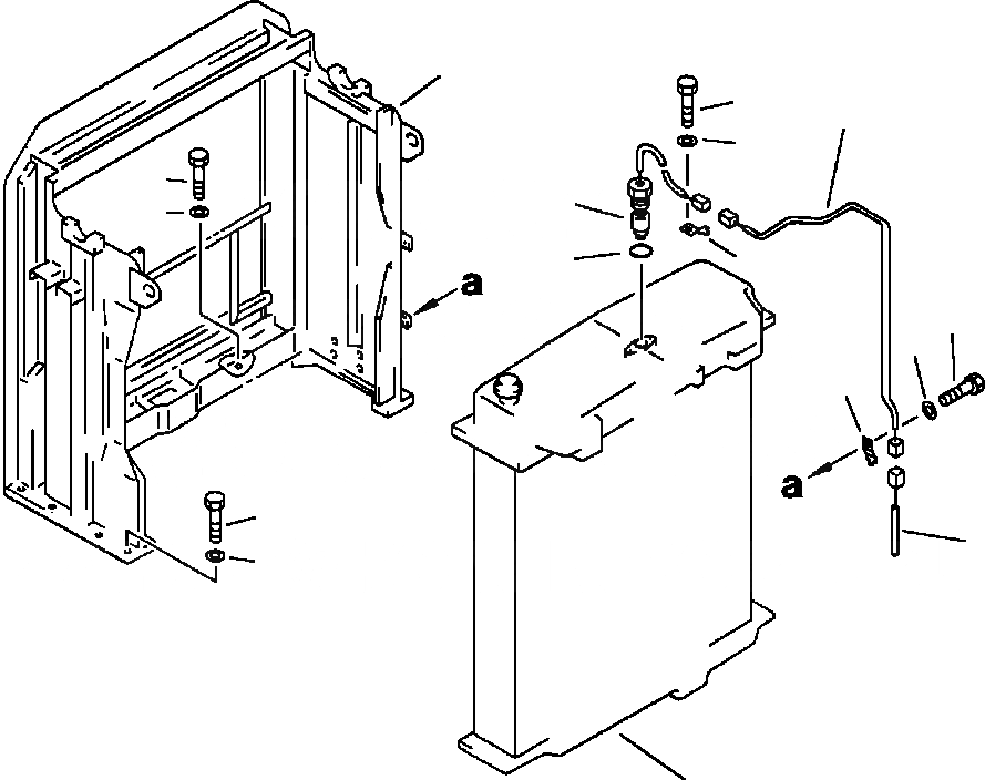 Схема запчастей Komatsu PC650-5 & PC650LC-5 - ОХЛАЖД-Е ДАТЧИК УРОВНЯ ВОДЫ И ПРОВОДКА СИСТЕМА ОХЛАЖДЕНИЯ