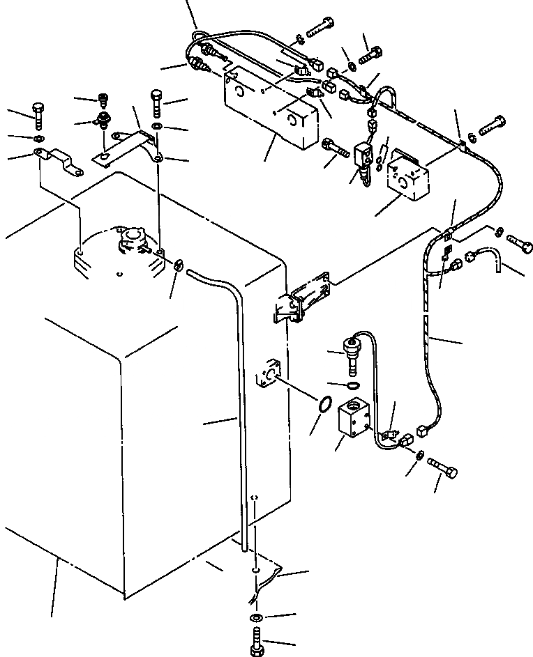 Схема запчастей Komatsu PC650-5 & PC650LC-5 - ГИДР. БАК. ДАТЧИК И ЗАЩИТА ОТ ВАНДАЛИЗМА ГИДРАВЛИКА