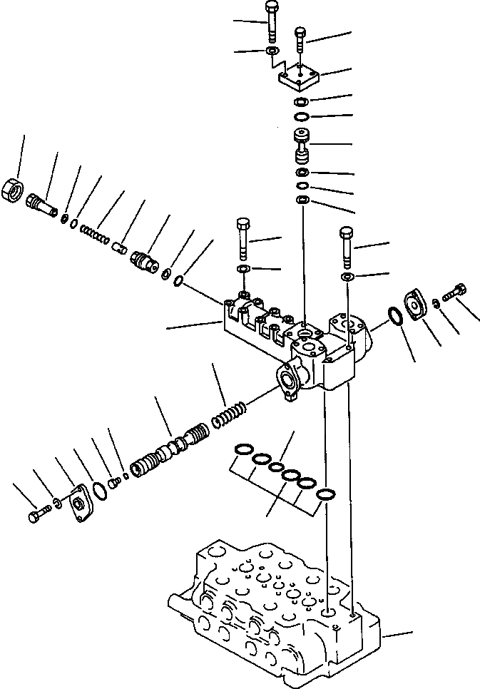 Схема запчастей Komatsu PC650-5 & PC650LC-5 - ПРЯМ.-ХОД КЛАПАН ASSEMBLY ГИДРАВЛИКА