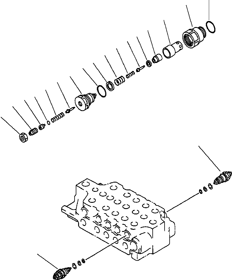 Схема запчастей Komatsu PC650-5 & PC650LC-5 - ОСНОВН. КЛАПАН РАЗГРУЗ. КЛАПАН, ПРЯМАЯ ЛОПАТА ГИДРАВЛИКА
