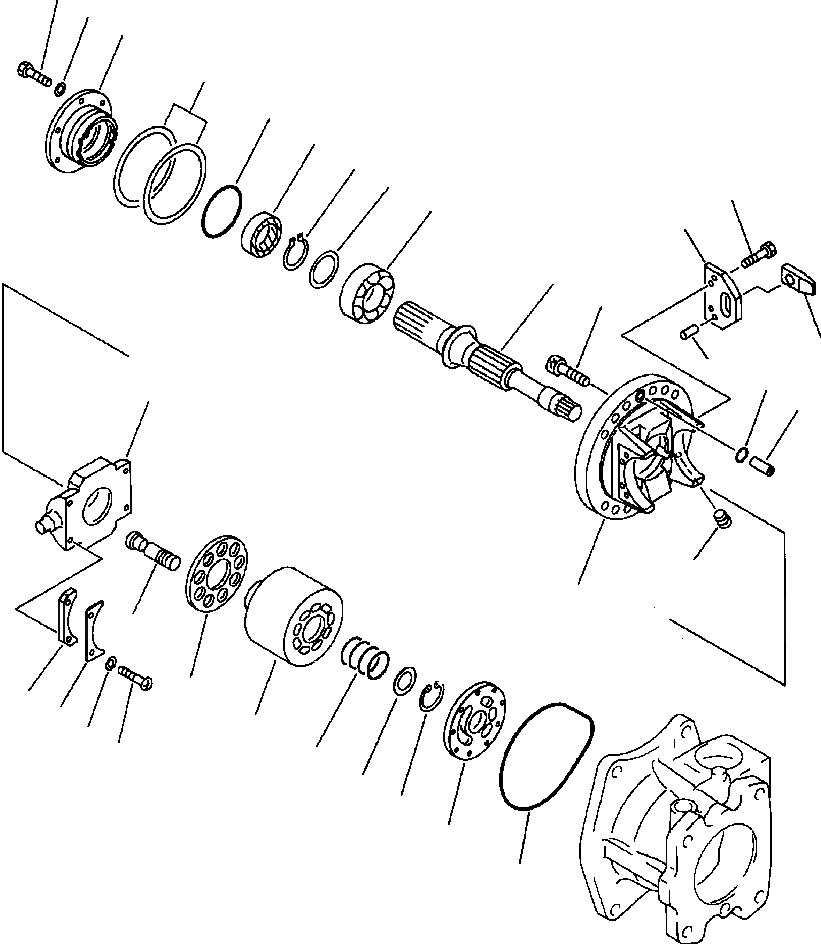 Схема запчастей Komatsu PC650-5 & PC650LC-5 - ГИДР. НАСОС. NO. ПЕРЕДН. CRADLE ГИДРАВЛИКА