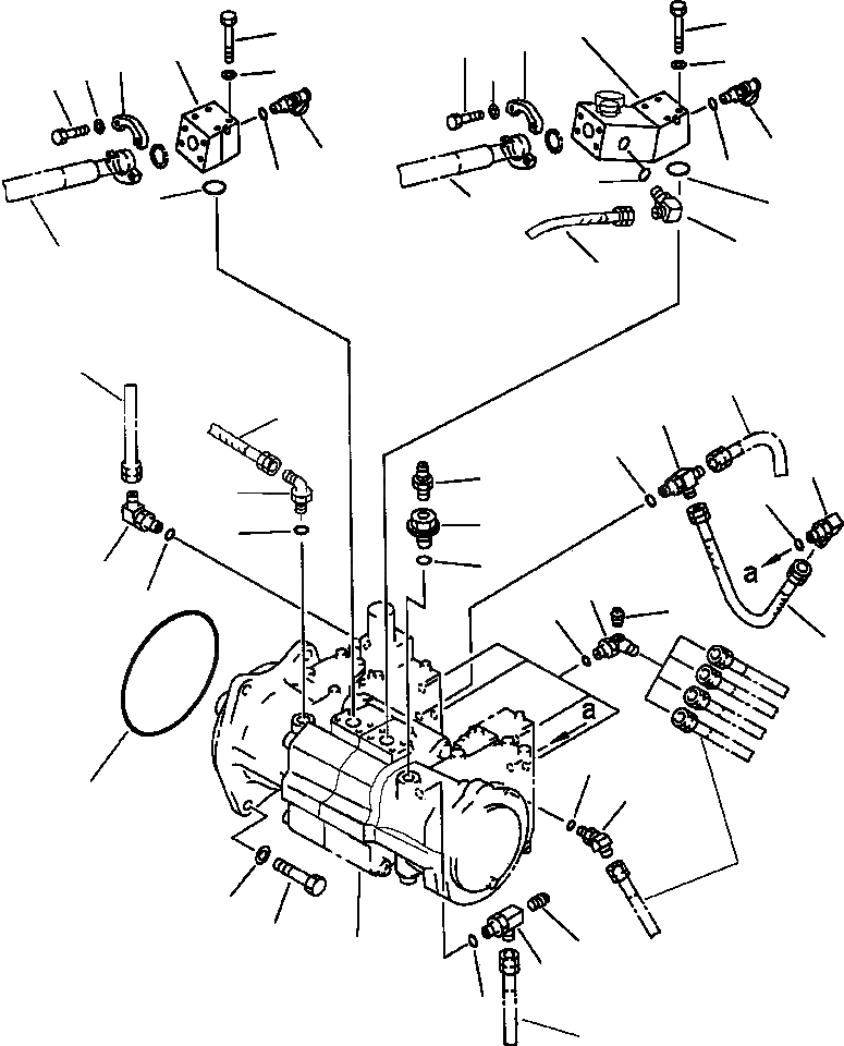 Схема запчастей Komatsu PC650-5 & PC650LC-5 - ГИДР. НАСОС. NO. СОЕДИНЕНИЕ ГИДРАВЛ ФИТТИНГS СО СЪЕМОМ ПРОТИВОВЕСА ГИДРАВЛИКА