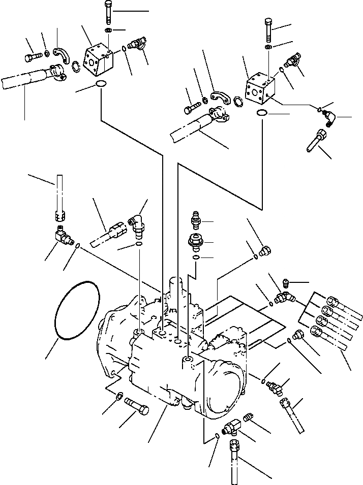 Схема запчастей Komatsu PC650-5 & PC650LC-5 - ГИДР. НАСОС. NO. , ГИДРАВЛ ФИТТИНГS ПРЯМАЯ ЛОПАТА С ПРОТИВОВЕС REMOVER ГИДРАВЛИКА