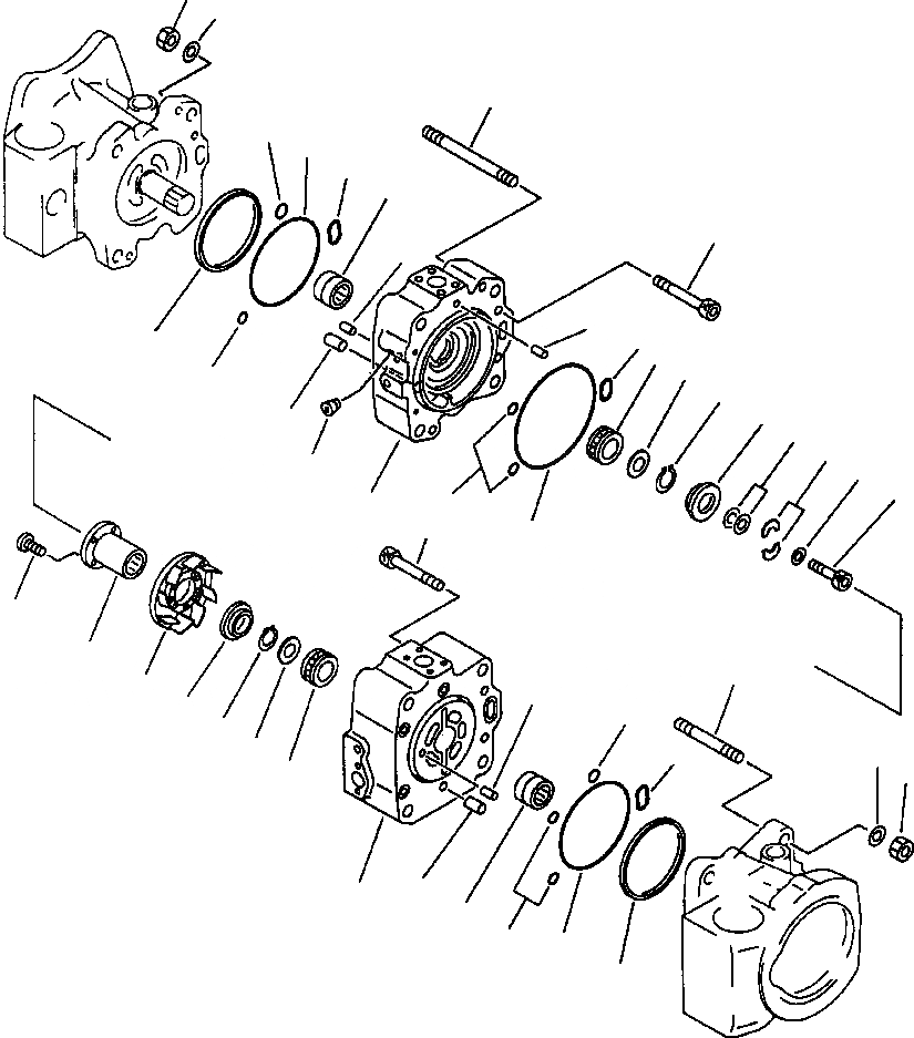 Схема запчастей Komatsu PC650-5 & PC650LC-5 - ГИДР. НАСОС. NO. END КРЫШКАS ГИДРАВЛИКА