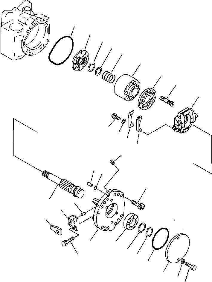 Схема запчастей Komatsu PC650-5 & PC650LC-5 - ГИДР. НАСОС. NO. ЗАДН. CRADLE ГИДРАВЛИКА