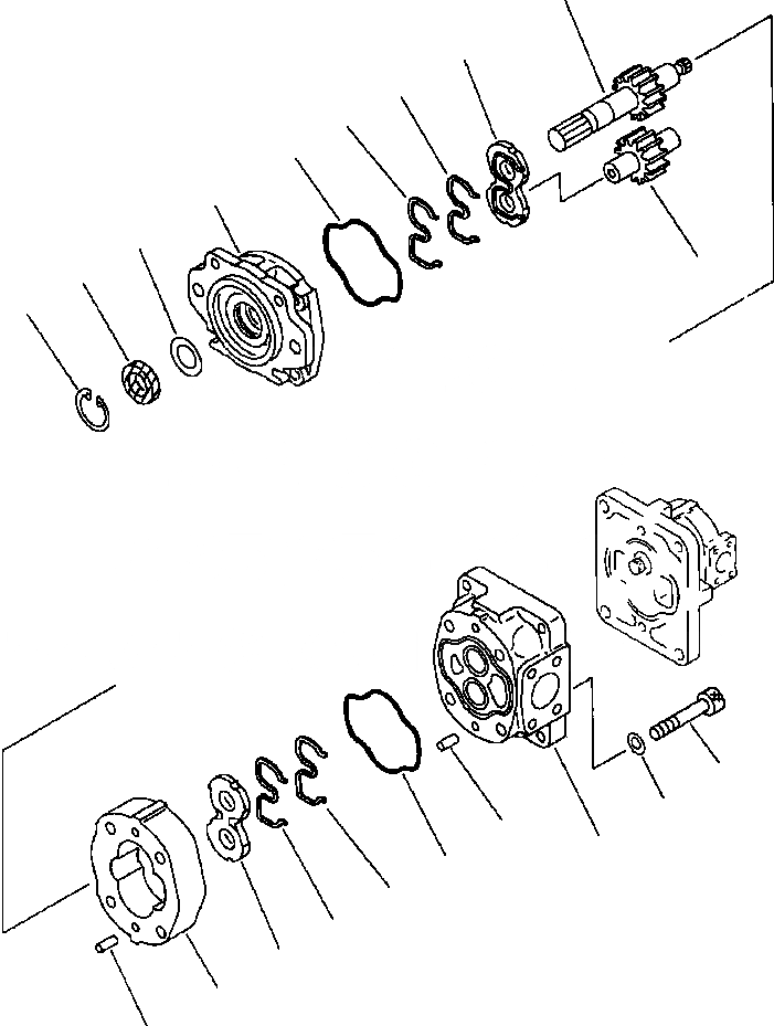 Схема запчастей Komatsu PC650-5 & PC650LC-5 - ГИДРАВЛ ПРИВОД НАСОС ГИДРАВЛИКА