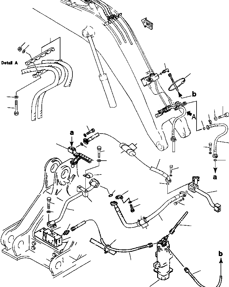 Схема запчастей Komatsu PC650-5 & PC650LC-5 - ГЛАВН. ЛИНИЯ ТРУБЫ С ПРЕДОТВРАЩЕНИЕМ СМЕЩЕНИЯ КЛАПАН ГИДРАВЛИКА