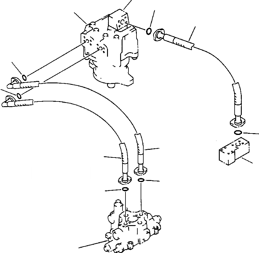 Схема запчастей Komatsu PC650-5 & PC650LC-5 - ПОВОРОТН. КЛАПАН ПОДАЮЩ. ТРУБЫ ГИДРАВЛИКА
