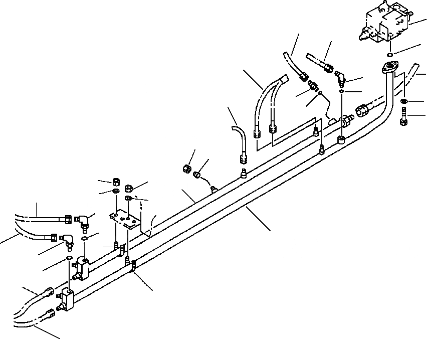 Схема запчастей Komatsu PC650-5 & PC650LC-5 - НАСОС PPC ЛИНИЯ ПОДАЮЩ. И ВОЗВРАТ. ТРУБКА, ПРЯМАЯ ЛОПАТА ГИДРАВЛИКА