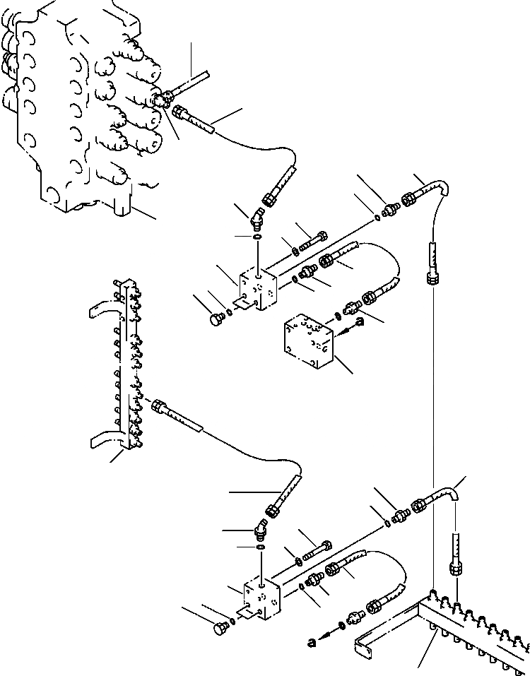 Схема запчастей Komatsu PC650-5 & PC650LC-5 - СТРЕЛА COMPENSATING ТРУБЫ -POSITION, ПРЯМАЯ ЛОПАТА ГИДРАВЛИКА