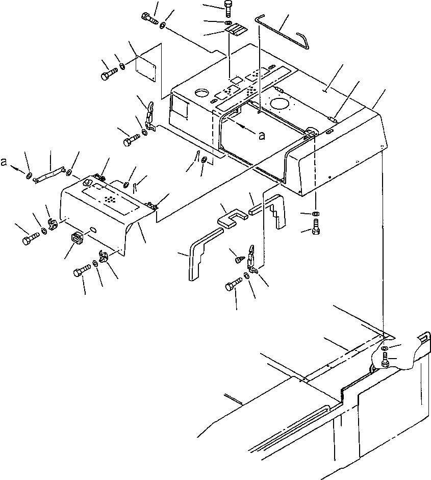 Схема запчастей Komatsu PC650-5 & PC650LC-5 - КАПОТ С ЗАЩИТА ОТ ВАНДАЛИЗМА ЧАСТИ КОРПУСА
