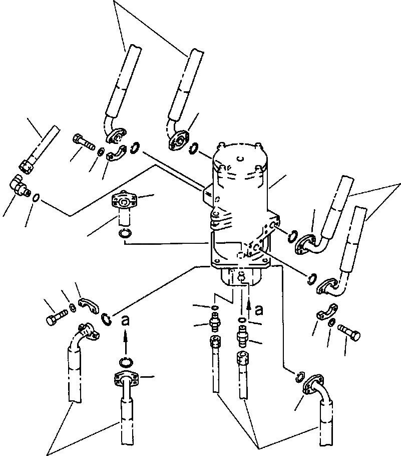 Схема запчастей Komatsu PC650-5 & PC650LC-5 - ПОВОРОТНОЕ СОЕДИНЕНИЕ СОЕДИНЕНИЕ ГИДРАВЛ ФИТТИНГS ПОВОРОТН. КРУГ И КОМПОНЕНТЫ
