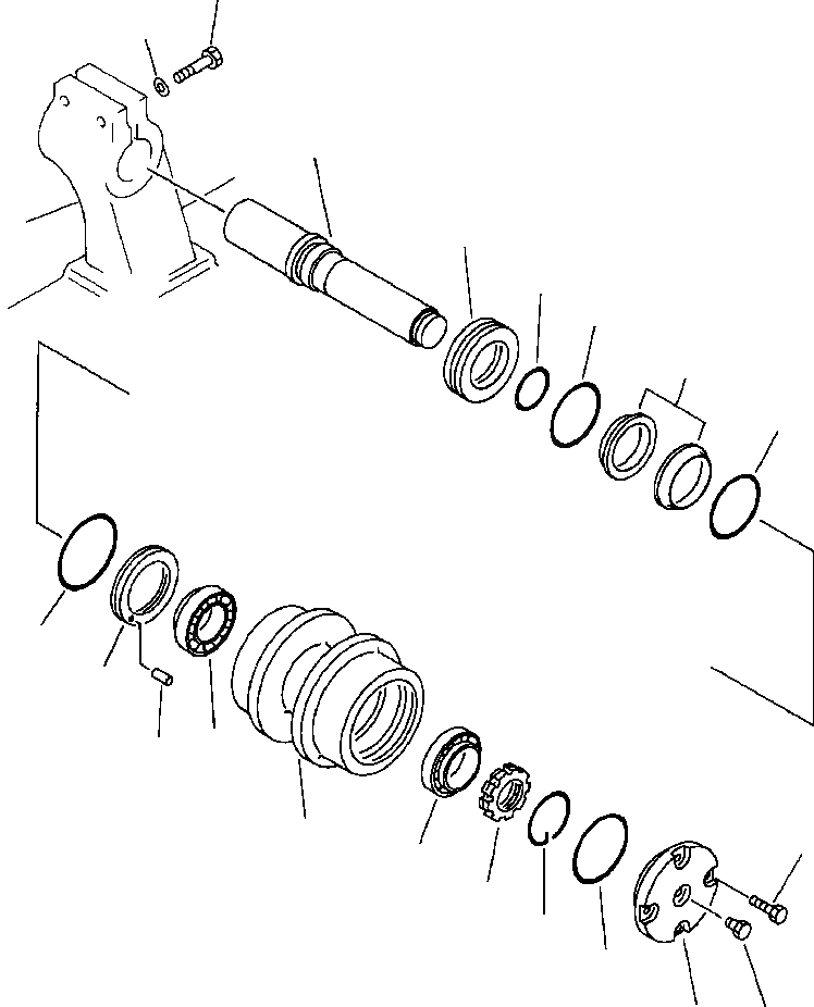 Схема запчастей Komatsu PC650-5 & PC650LC-5 - ПОДДЕРЖИВАЮЩИЙ КАТОК ХОДОВАЯ (ГУСЕНИЦЫ ТИП MACHINE)