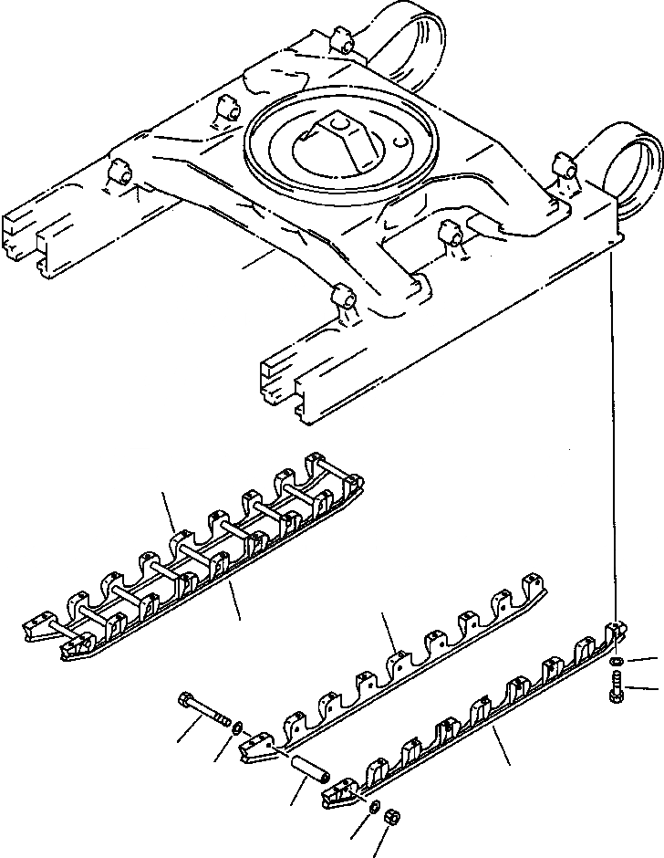 Схема запчастей Komatsu PC650-5 & PC650LC-5 - ПОЛН. ЗАЩИТА ОПОРНЫХ КАТКОВ ХОДОВАЯ (ГУСЕНИЦЫ ТИП MACHINE)