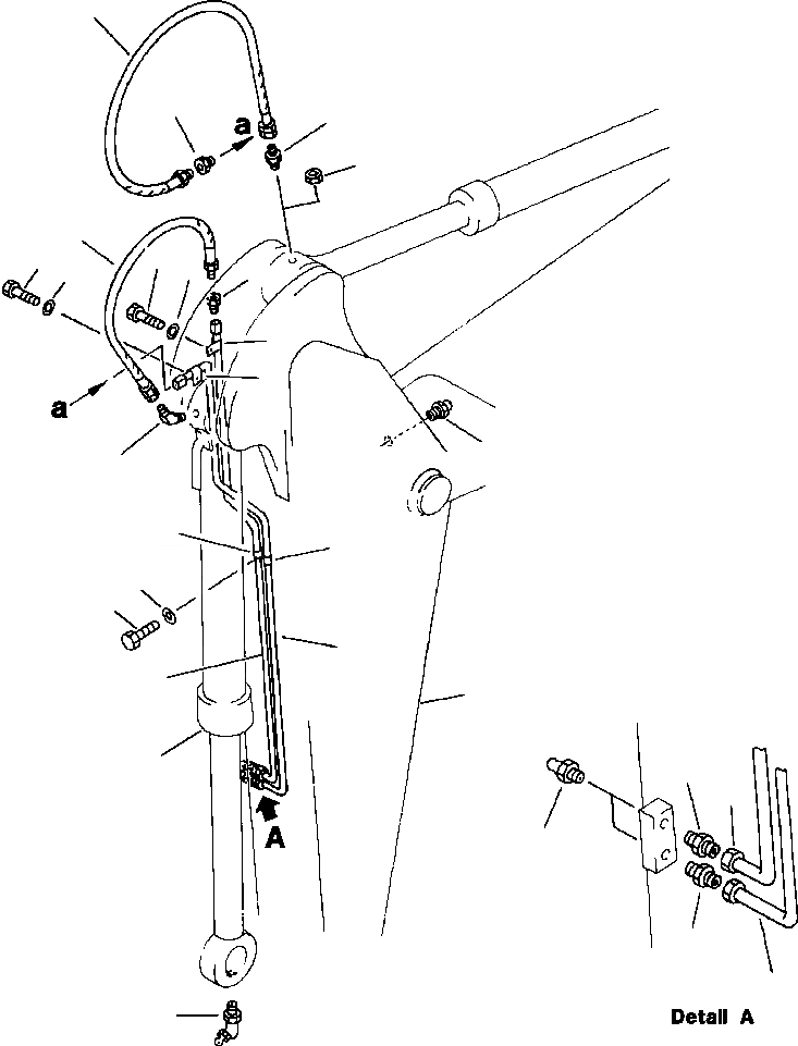 Схема запчастей Komatsu PC650-5 & PC650LC-5 - СМАЗЫВАЮЩ. ЛИНИЯ .9M КОРОТК. РУКОЯТЬ РАБОЧЕЕ ОБОРУДОВАНИЕ