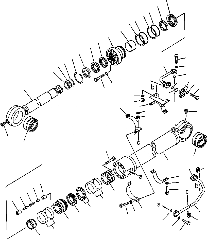 Схема запчастей Komatsu PC650-5 & PC650LC-5 - ЦИЛИНДР КОВША PCSE- РАБОЧЕЕ ОБОРУДОВАНИЕ
