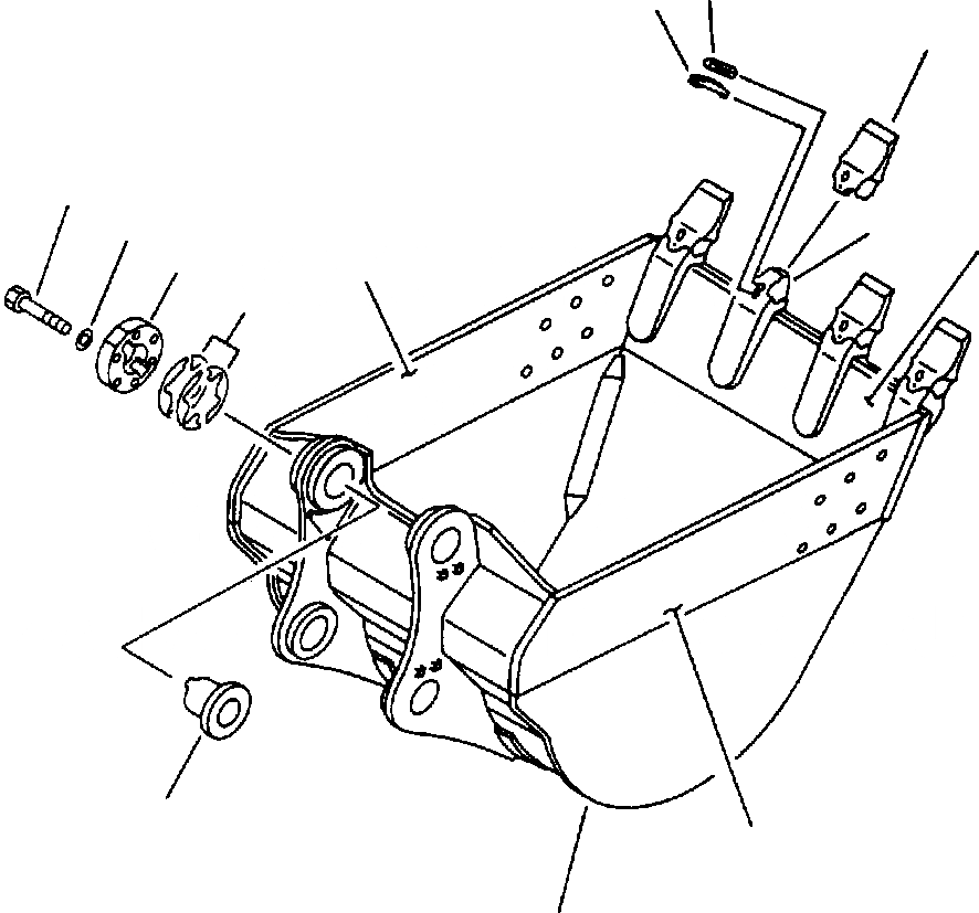 Схема запчастей Komatsu PC650-5 & PC650LC-5 - .M КОВШ - MM ШИР. ВЕРТИКАЛЬН. ПАЛЕЦ TEETH РАБОЧЕЕ ОБОРУДОВАНИЕ