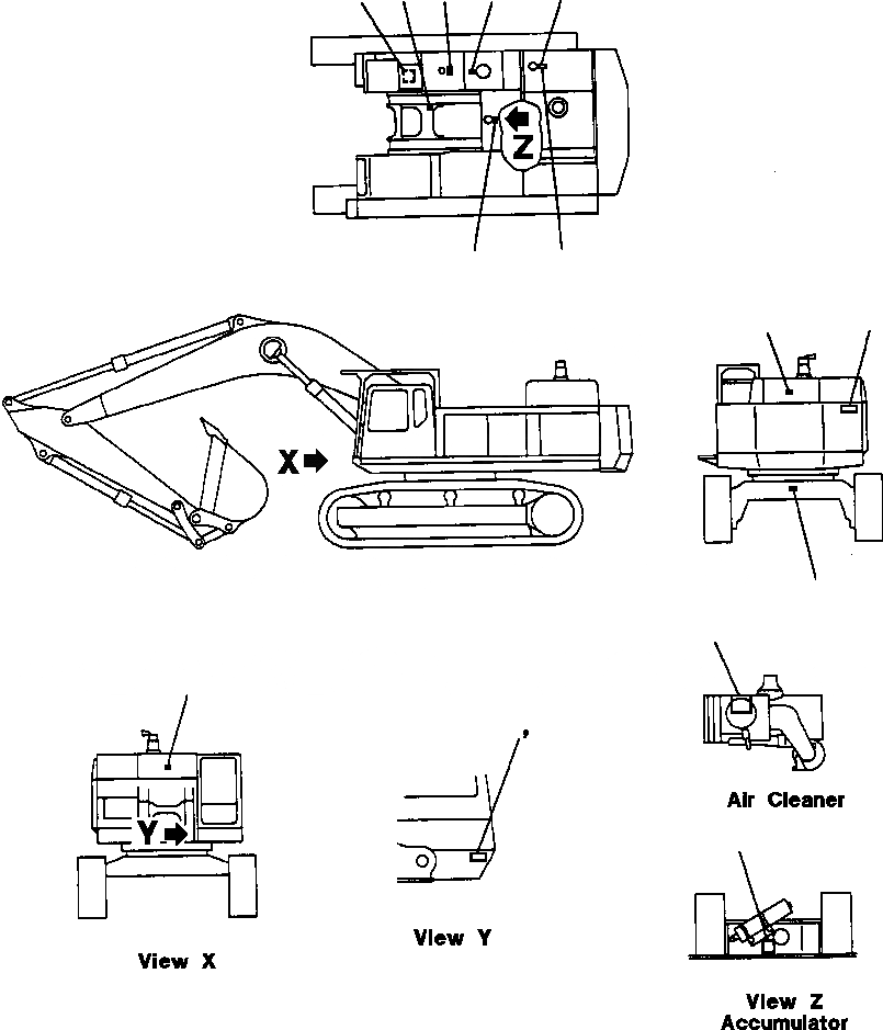 Схема запчастей Komatsu PC650-5 & PC650LC-5 - MARKS & ПЛАСТИНЫ OPERATION И СИГНАЛИЗ-Я МАРКИРОВКА