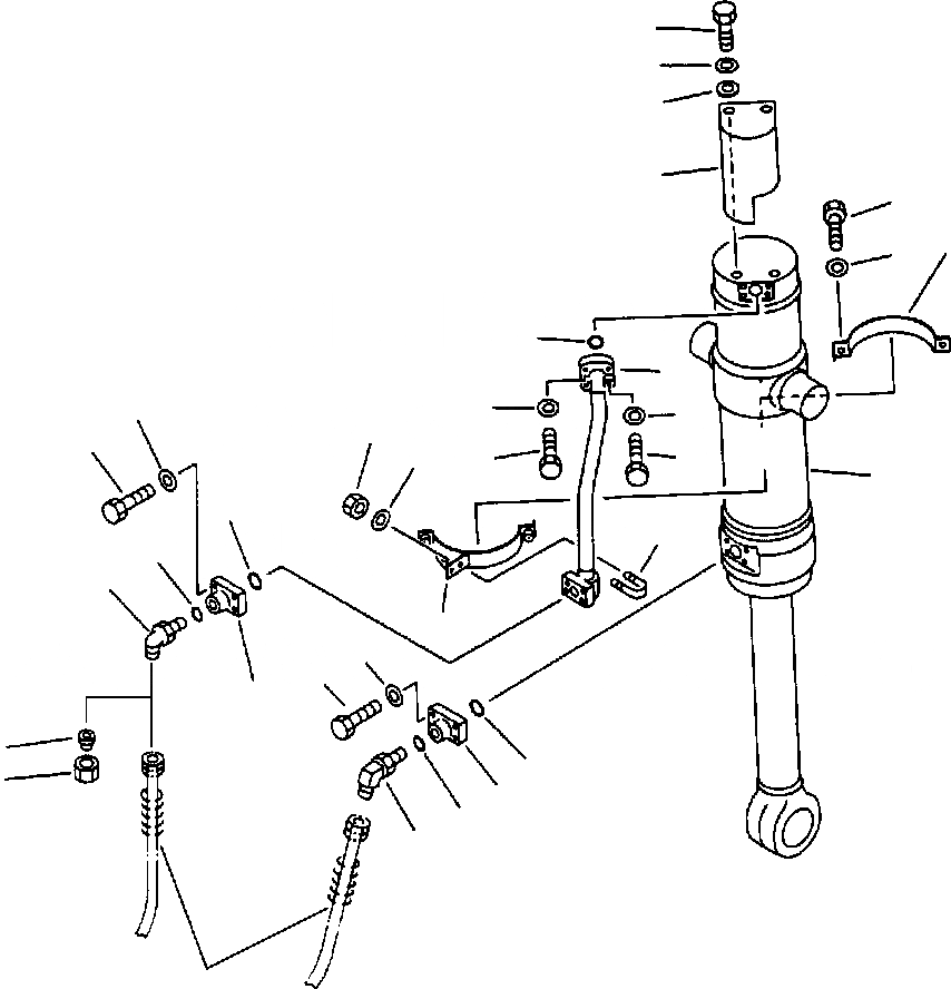 Схема запчастей Komatsu PC650-5 & PC650LC-5 - СЪЕМ ПРОТИВОВЕСА СИСТЕМА ТРУБ ЦИЛИНДРА РАЗНОЕ