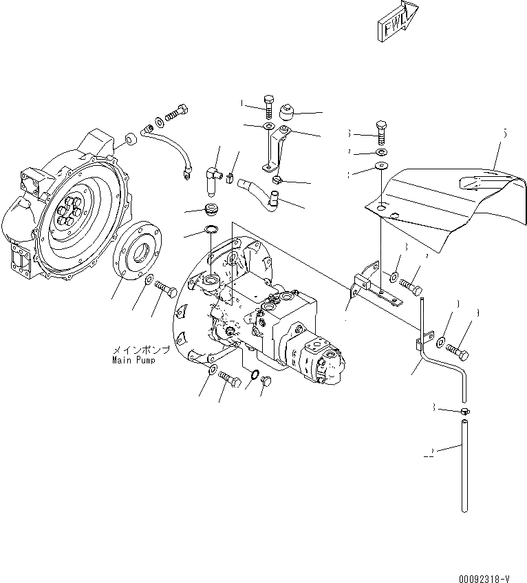 Схема запчастей Komatsu PC70-8 - ДЕМПФЕР КОМПОНЕНТЫ ДВИГАТЕЛЯ