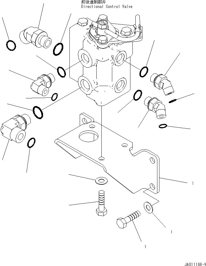 Схема запчастей Komatsu PC70-8 - НАВЕСН. ОБОРУД ТРУБЫ (ПРЯМ.IONAL КЛАПАН) (/) ГИДРАВЛИКА
