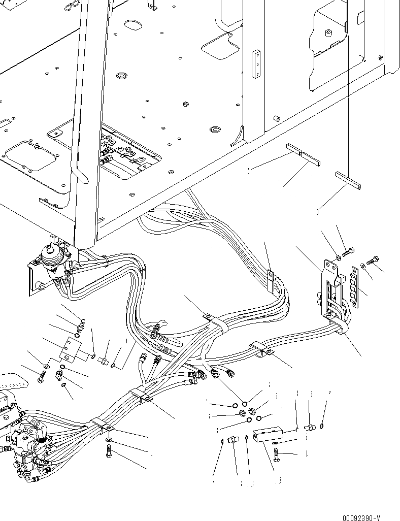 Схема запчастей Komatsu PC70-8 - КАБИНА (ПОЛ) (T-БЛОК И P-БЛОК) КАБИНА ОПЕРАТОРА И СИСТЕМА УПРАВЛЕНИЯ