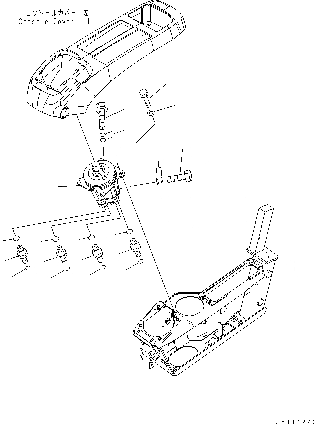 Схема запчастей Komatsu PC70-8 - КАБИНА (ПОЛ) (P.P.C. КЛАПАН¤ ЛЕВ.) КАБИНА ОПЕРАТОРА И СИСТЕМА УПРАВЛЕНИЯ