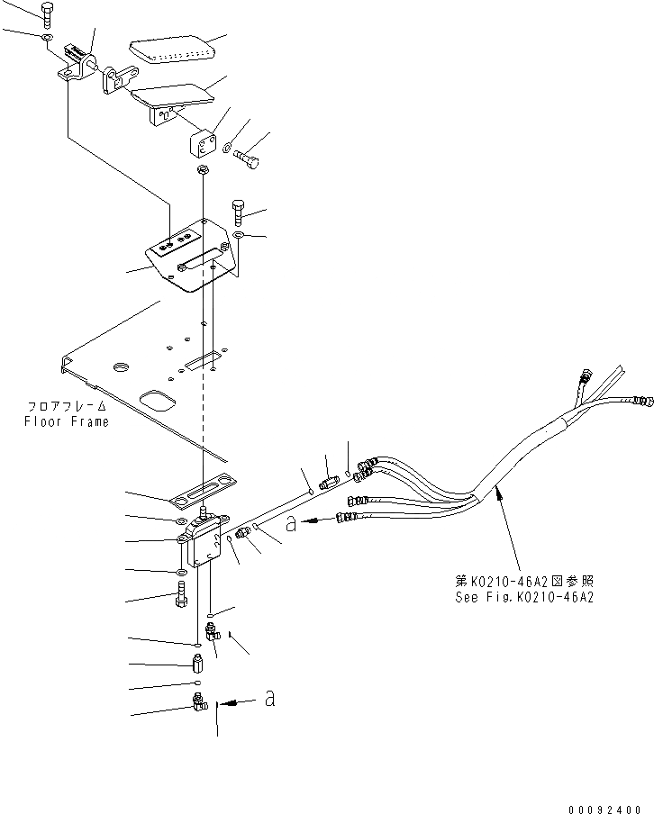Схема запчастей Komatsu PC70-8 - КАБИНА (ПОЛ) (ПЕДАЛЬ УПРАВЛ-Я РАБОЧ. ОБОРУД.) (PROVISION ДЛЯ -ДОПОЛНИТ. АКТУАТОР ТРУБЫ) (/) КАБИНА ОПЕРАТОРА И СИСТЕМА УПРАВЛЕНИЯ