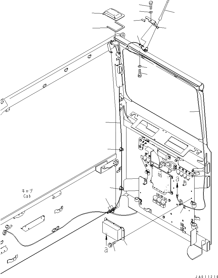 Схема запчастей Komatsu PC70-8 - КАБИНА (KOMTRAX) КАБИНА ОПЕРАТОРА И СИСТЕМА УПРАВЛЕНИЯ