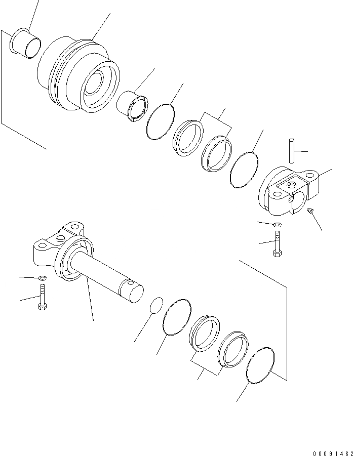 Схема запчастей Komatsu PC70-8 - ОПОРНЫЙ КАТОК ХОДОВАЯ