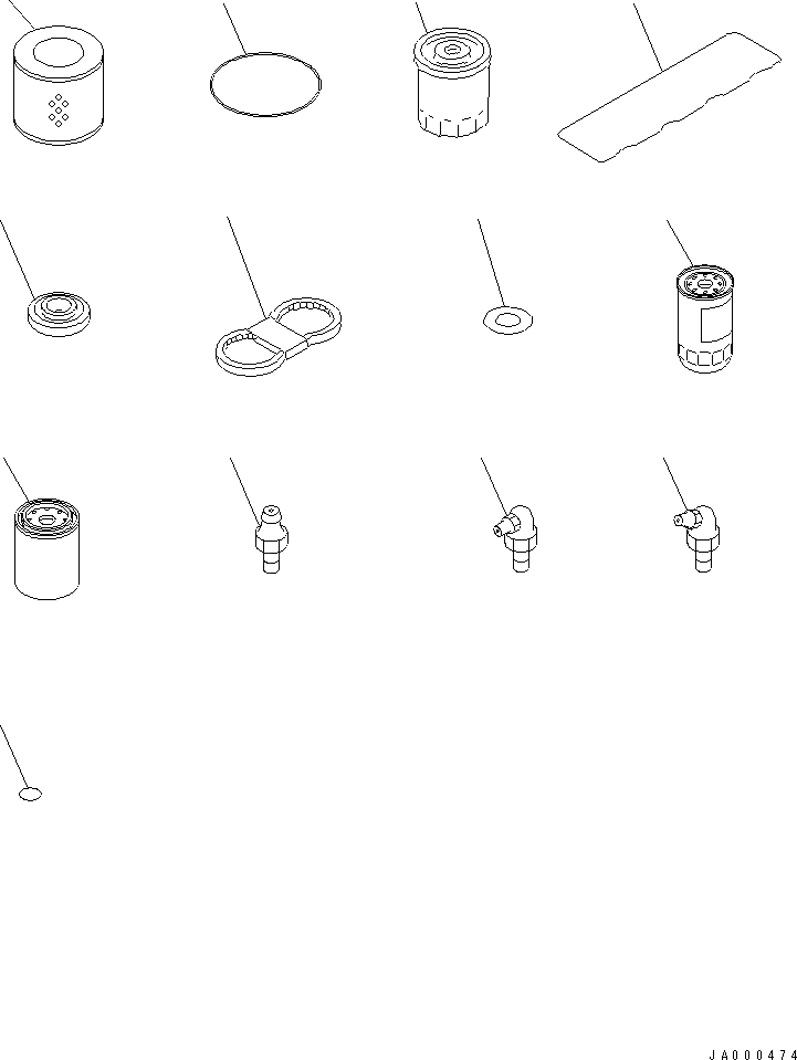 Схема запчастей Komatsu PC70-8 - ЗАП. ЧАСТИ АКСЕССУАРЫ