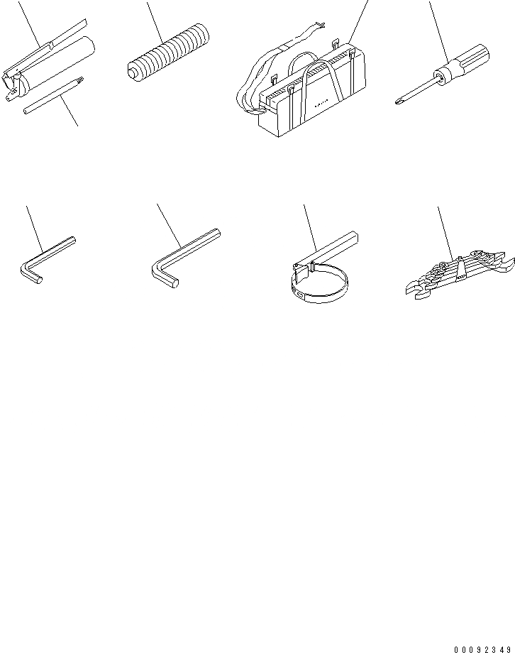 Схема запчастей Komatsu PC70-8 - ИНСТРУМЕНТ АКСЕССУАРЫ