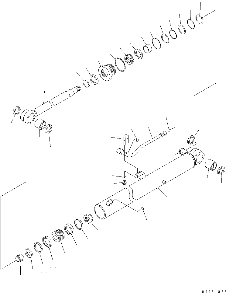 Схема запчастей Komatsu PC70-8 - ЦИЛИНДР СТРЕЛЫ(ВНУТР. ЧАСТИ) ОСНОВН. КОМПОНЕНТЫ И РЕМКОМПЛЕКТЫ