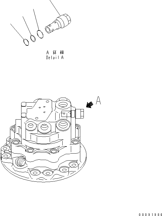 Схема запчастей Komatsu PC70-8 - МОТОР ПОВОРОТА (/) ОСНОВН. КОМПОНЕНТЫ И РЕМКОМПЛЕКТЫ