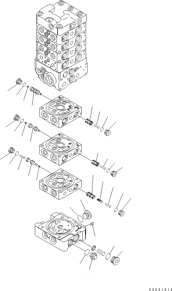 Схема запчастей Komatsu PC70-8 - ОСНОВН. КЛАПАН (7-КЛАПАН) (9/8) (НАВЕСН. ОБОРУД И БЕЗ ОТВАЛ) ОСНОВН. КОМПОНЕНТЫ И РЕМКОМПЛЕКТЫ